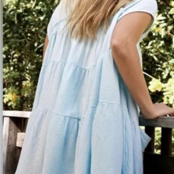 Free People Jacquelyn Women’s Tunic Tiered Oversized Pockets Dress - Siz… - Picture 2 of 7